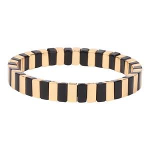 NEW COLOR SHOUT women's she's all that metallic bracelet in gold and black